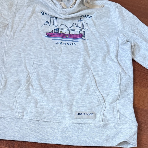Life Is Good Light Gray Boston Duck Tours Hoodie - Picture 4 of 4